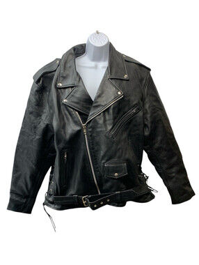 Milwaukee Leather SH1011 Mens Premium Black Motorcycle Riders Leather Jacket 3XL